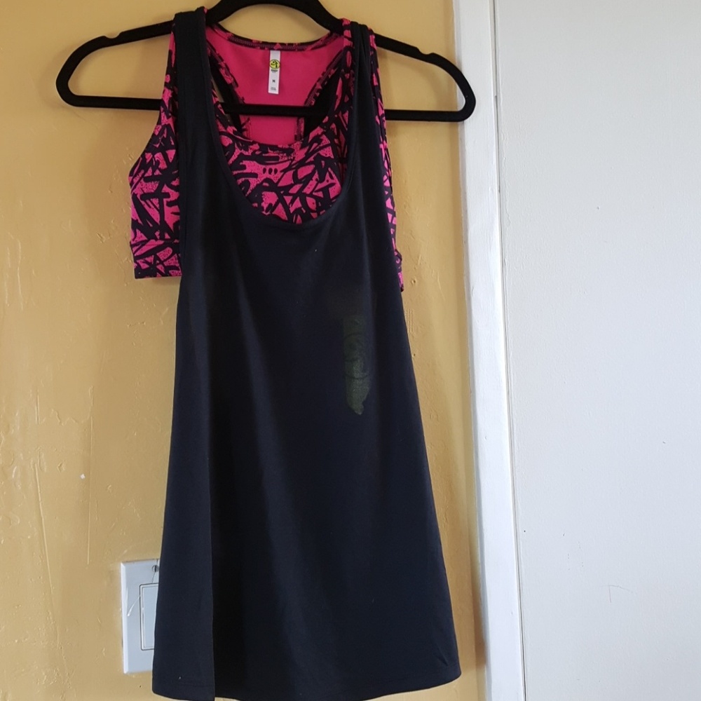 Zumba wear two-fer tank